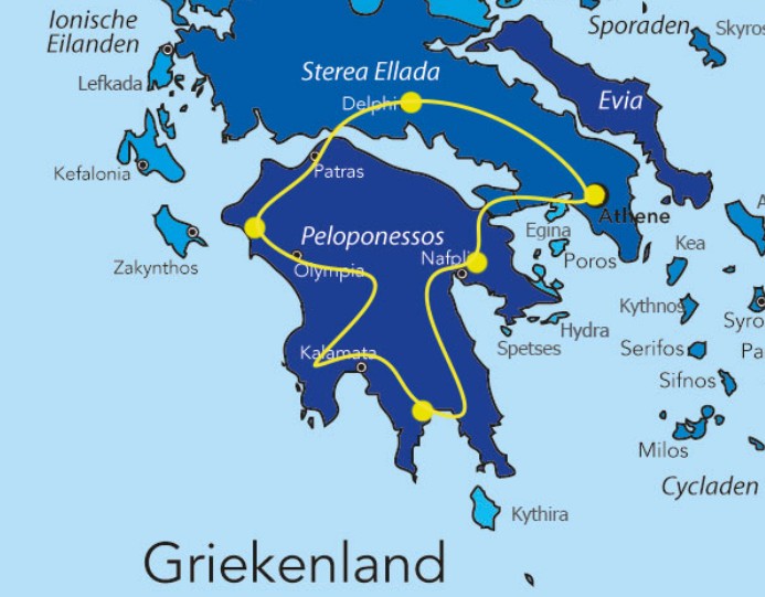 Griekse klassieke cultuur 1 Griekse klassieke cultuur route